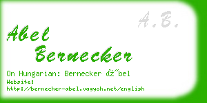 abel bernecker business card